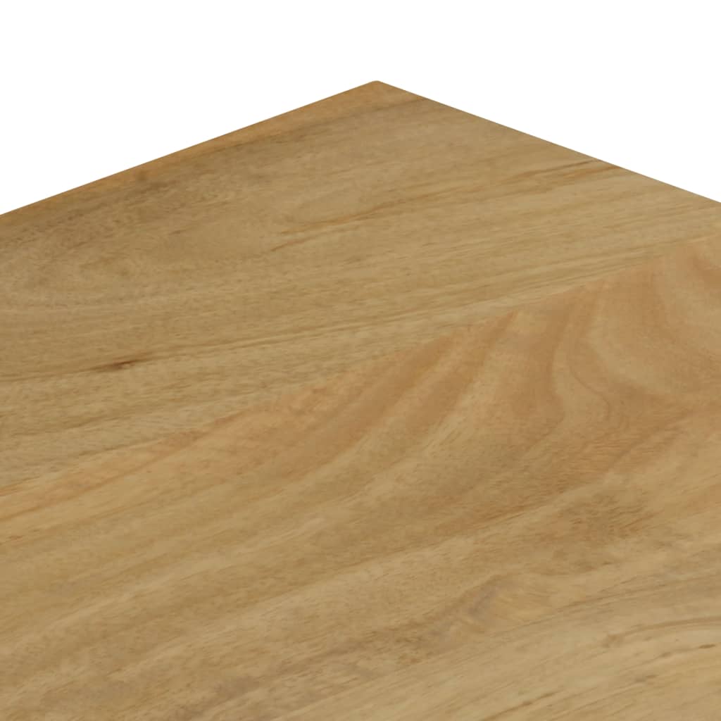 Salontafel 100X50X35 Cm Massief Mangohout En Staal massief mangohout (witte poten)