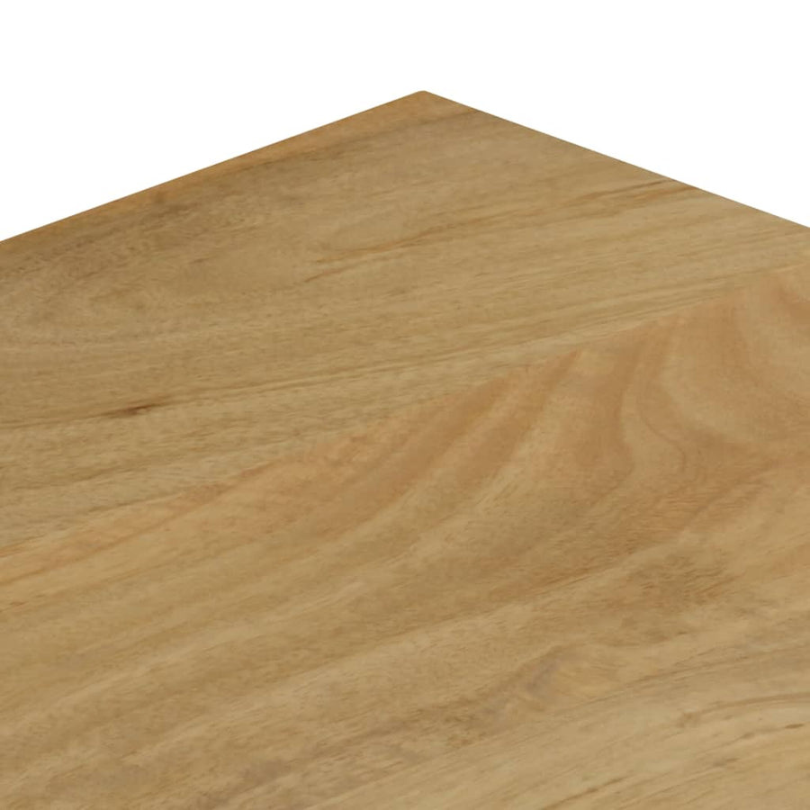 Salontafel 100X50X35 Cm Massief Mangohout En Staal massief mangohout (witte poten)