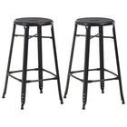 Bar stools 2 pc steel black