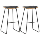 Bar stools 2 pc artificial leather black