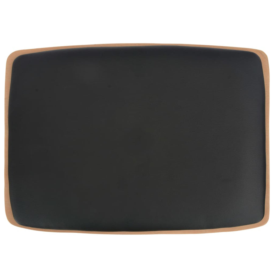 Barstoelen Kunstleer 2 Zwart en bruin