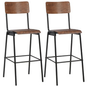 Barkrukken 2 st massief multiplex staal 76 cm zithoogte