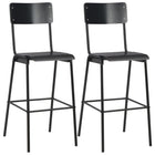 Barstoelen 2 st massief multiplex staal zwart 41,5x59x116,5 cm