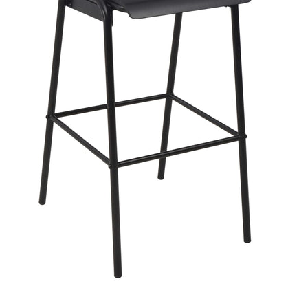 Barstoelen Massief Multiplex Staal 2 Zwart