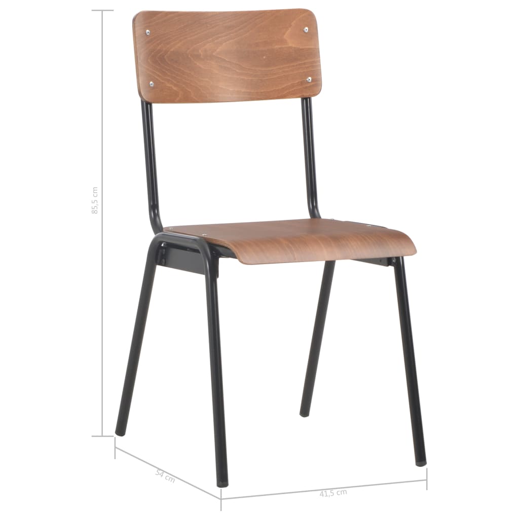 Eetkamerstoelen Massief Multiplex Staal 2