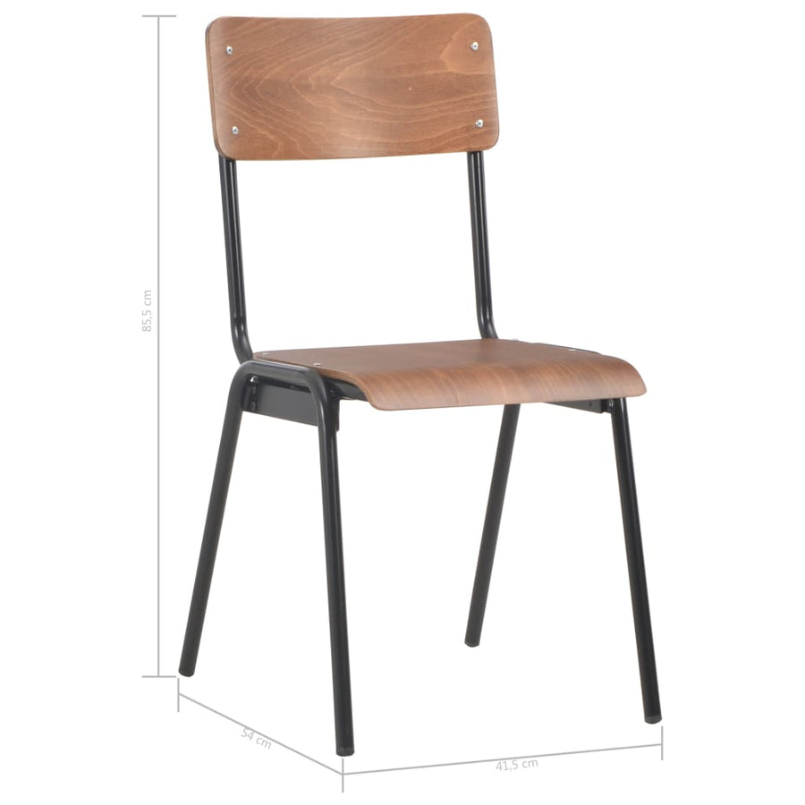 Eetkamerstoelen Massief Multiplex Staal 2