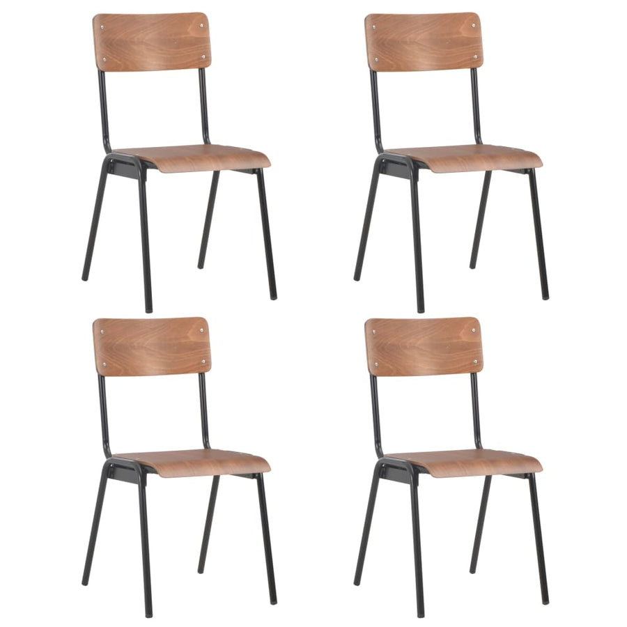 Eetkamerstoelen Massief Multiplex Staal 4