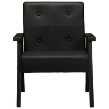 Fauteuil Echt Leer Zwart