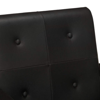 Fauteuil Echt Leer Zwart