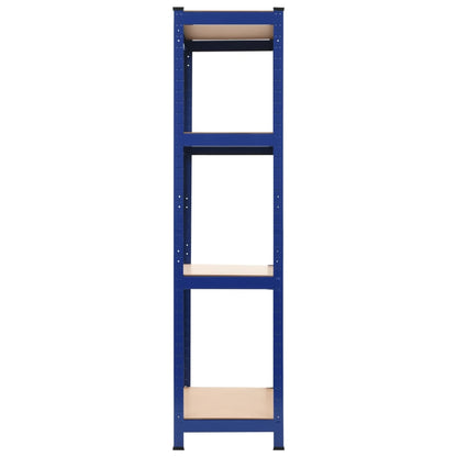 Opbergrek 4-Laags Staal En Bewerkt Hout Blauw 1