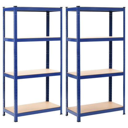 Opbergrekken Staal En Mdf Blauw 2