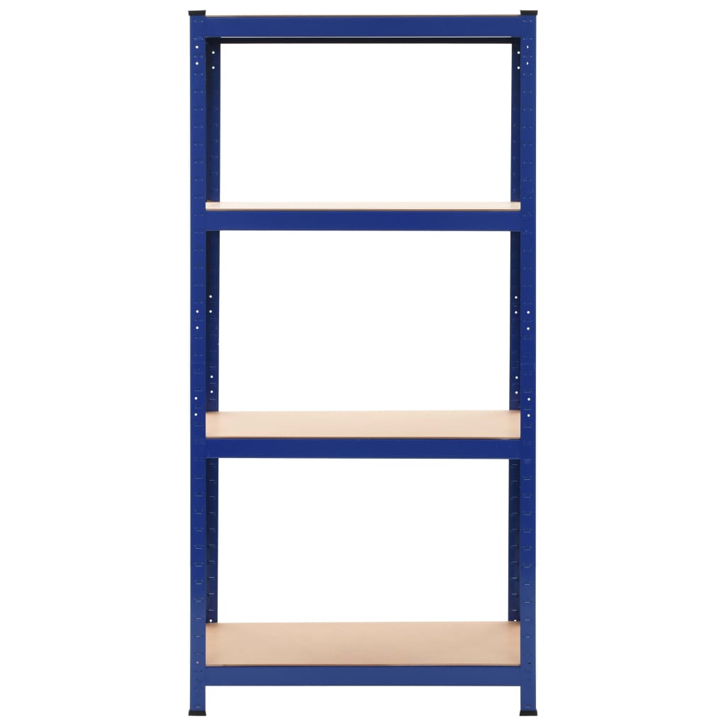 Opbergrekken Staal En Mdf Blauw 2