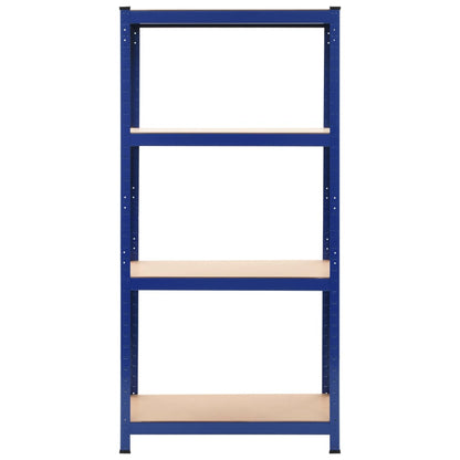 Opbergrekken Staal En Mdf Blauw 2