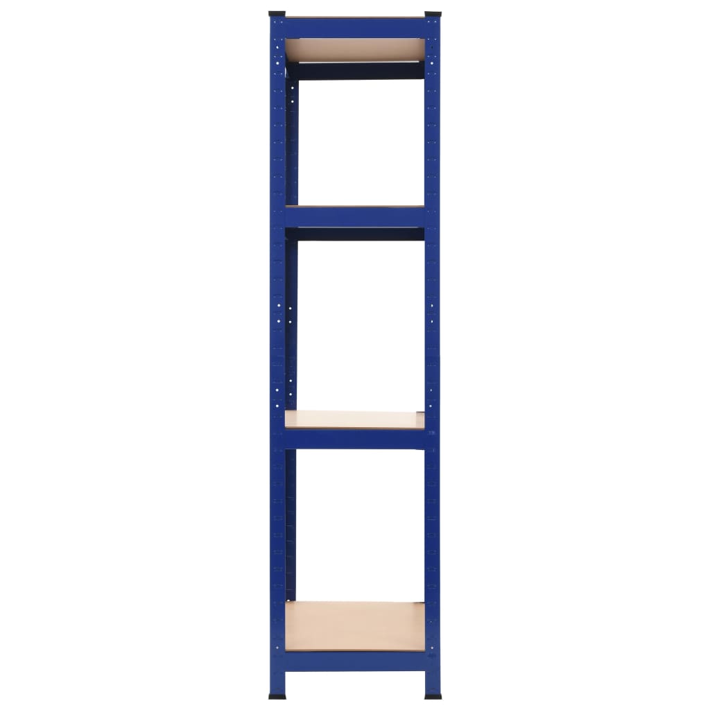 Opbergrekken Staal En Mdf Blauw 2