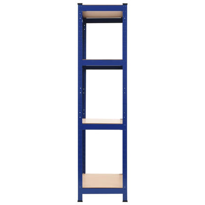 Opbergrekken Staal En Mdf Blauw 2
