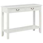 Console table 110x35x80 cm wood white