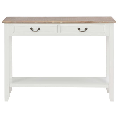 Wandtafel 0X35X80 Cm Hout Wit en bruin
