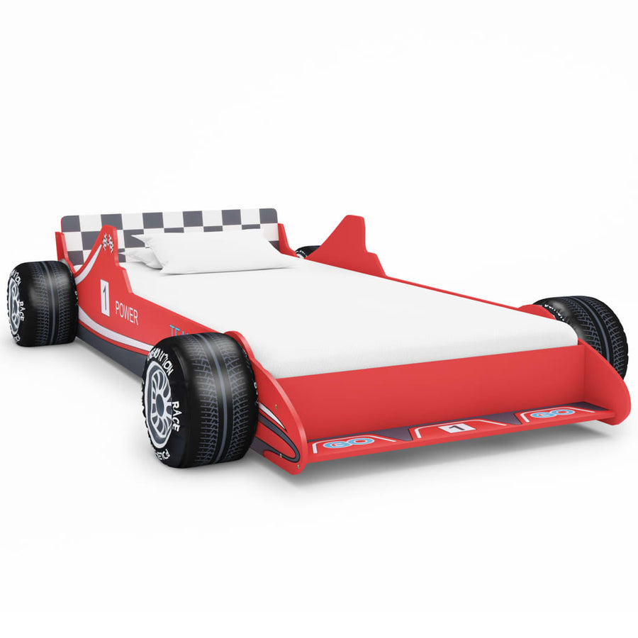 Kinderbed Raceauto Rood 90X200 Cm