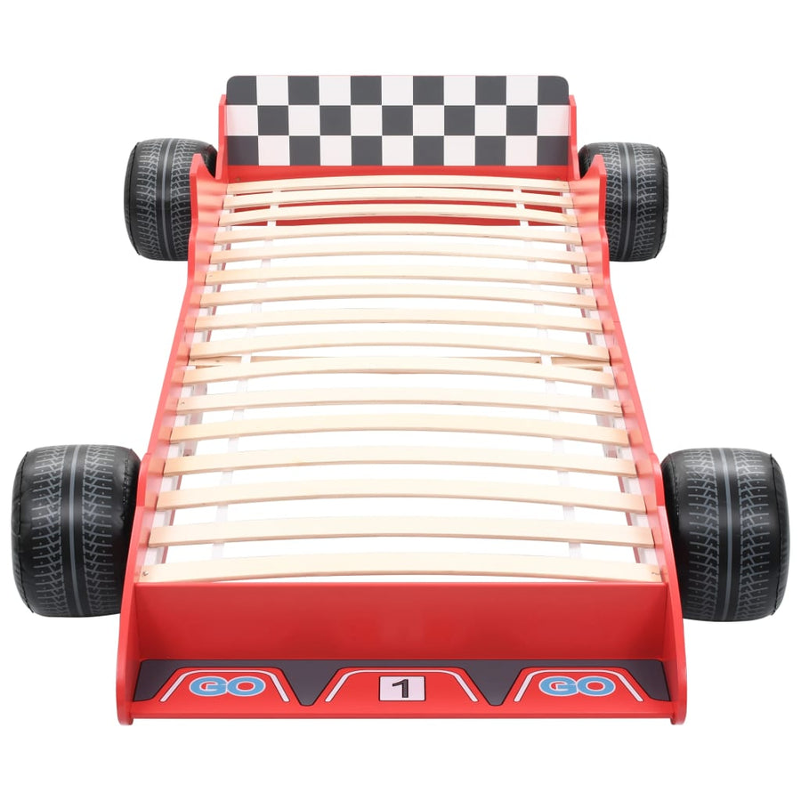 Kinderbed Raceauto Rood 90X200 Cm