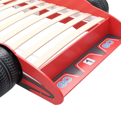 Kinderbed Raceauto Rood 90X200 Cm