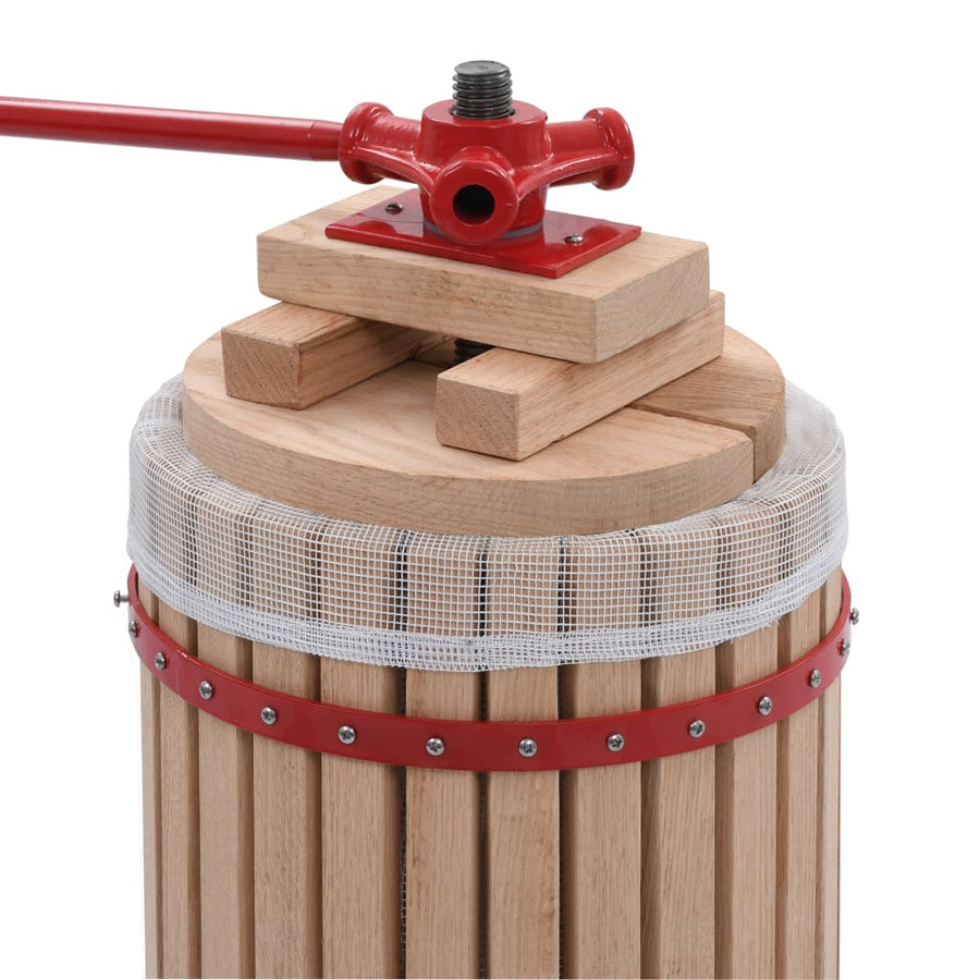 Fruit- En Wijnpers Met Stoffen Zak Eikenhout 24 l