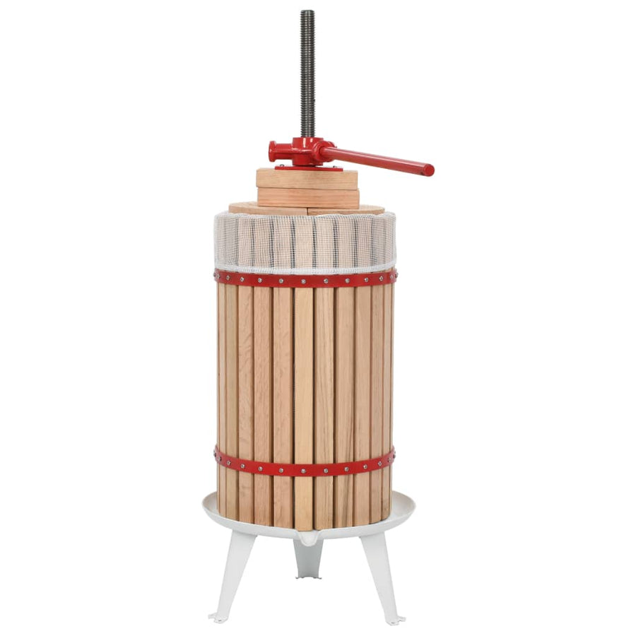 Fruit- En Wijnpers Met Stoffen Zak Eikenhout 30 l