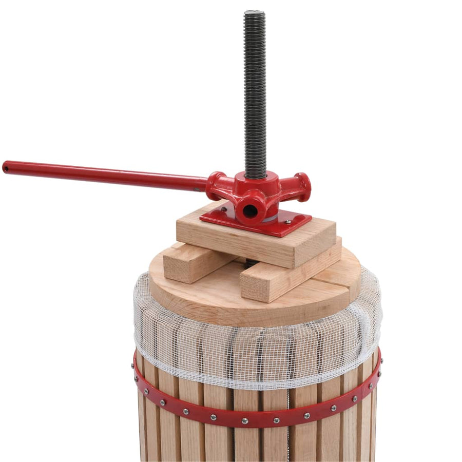 Fruit- En Wijnpers Met Stoffen Zak Eikenhout 30 l