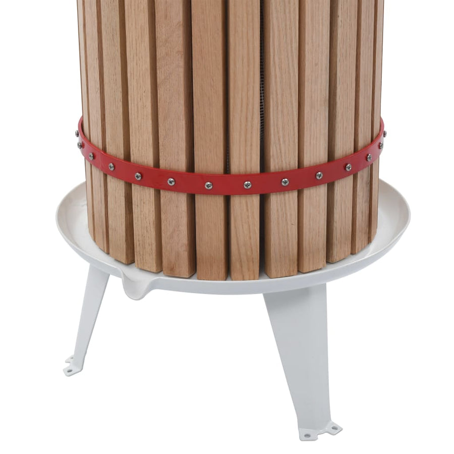 Fruit- En Wijnpers Met Stoffen Zak Eikenhout 30 l