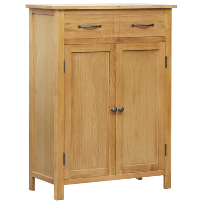 Schoenenkast 76X37X105 Cm Massief Eikenhout Bruin