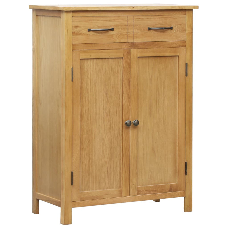Schoenenkast 76X37X105 Cm Massief Eikenhout Bruin