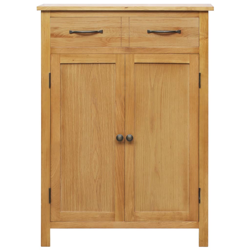 Schoenenkast 76X37X105 Cm Massief Eikenhout Bruin