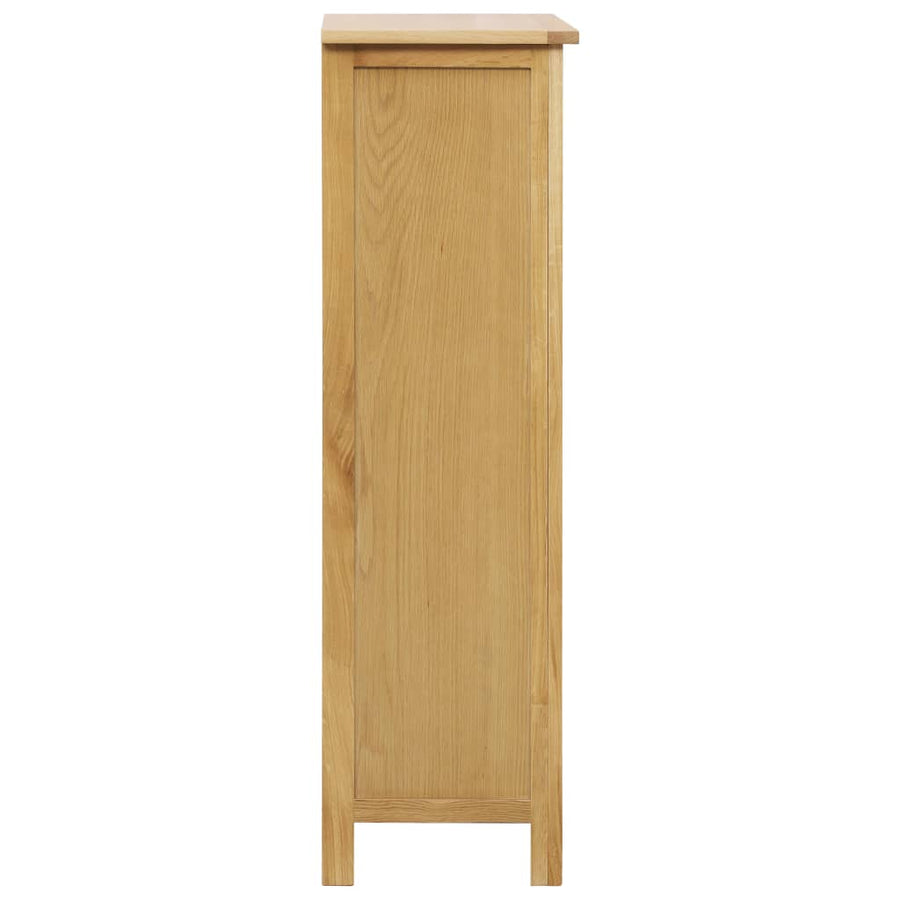 Schoenenkast 76X37X105 Cm Massief Eikenhout Bruin