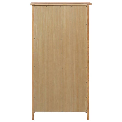 Schoenenkast 76X37X105 Cm Massief Eikenhout Bruin