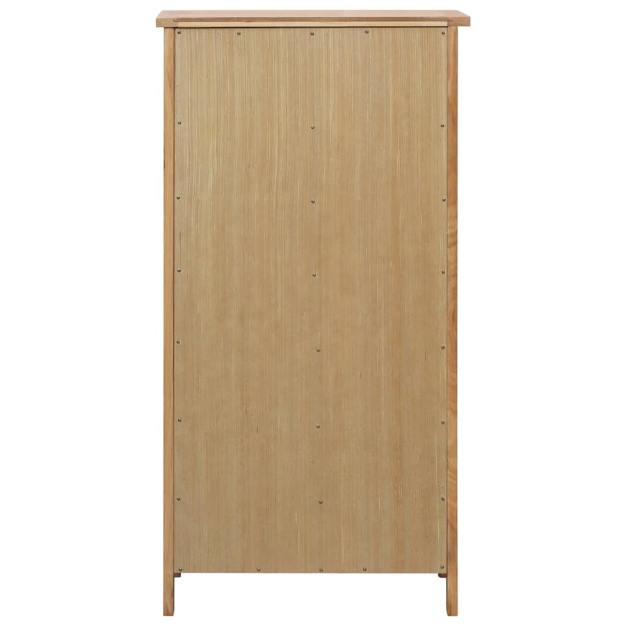 Schoenenkast 76X37X105 Cm Massief Eikenhout Bruin