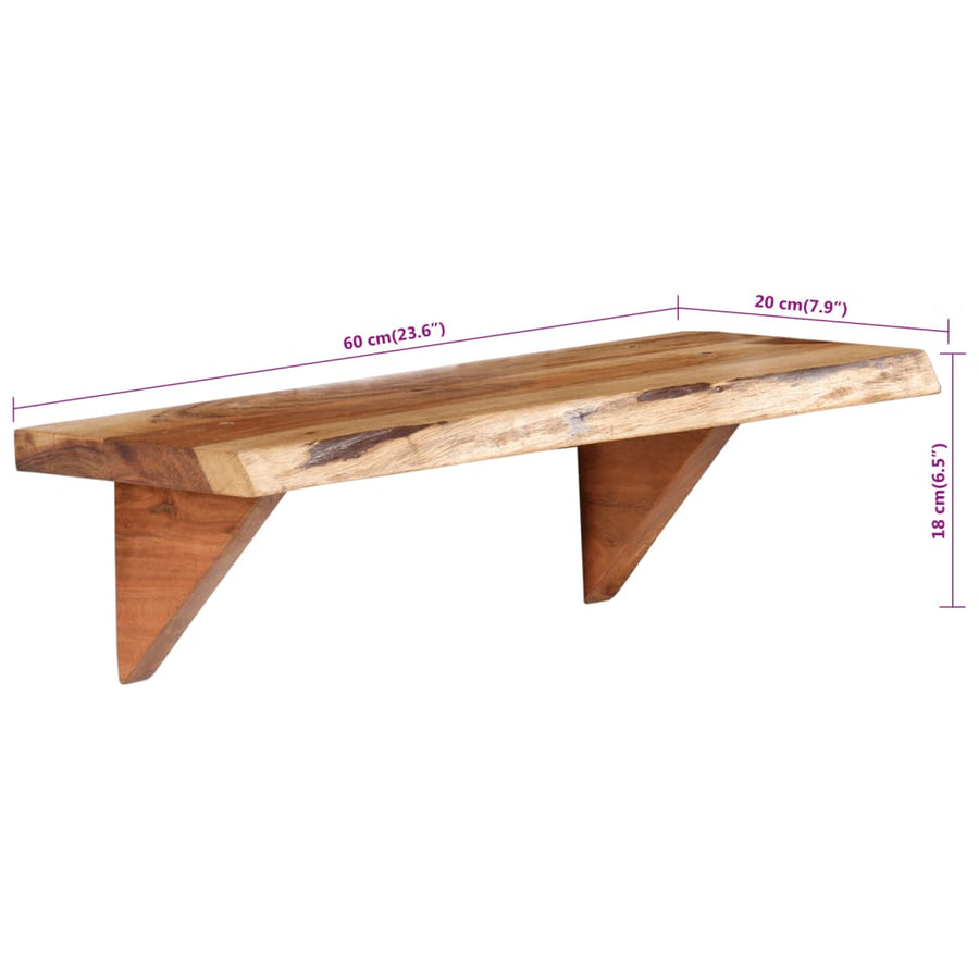 Wandschappen Massief Acaciahout 60 x 20 x 18 cm