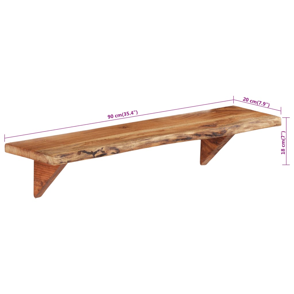 Wandschappen Massief Acaciahout 90 x 20 x 18 cm