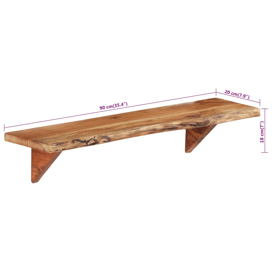 Wandschappen Massief Acaciahout 90 x 20 x 18 cm