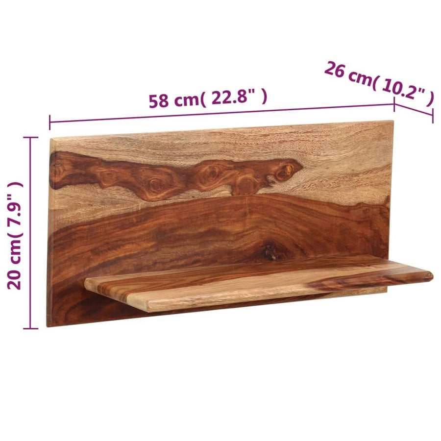 Wandschappen Massief Sheeshamhout 58 x 26 x 20 cm