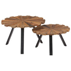 Coffee tables 2 pc solid recycled wood