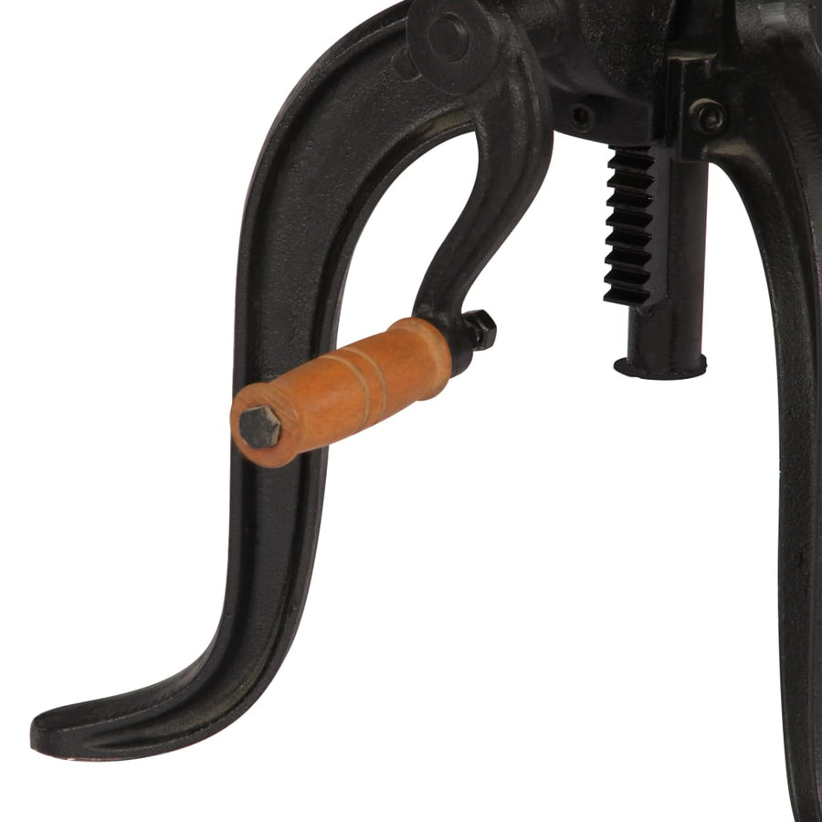Bijzettafel 45X(45-62) Cm En Gietijzer massief mangohout