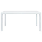 Garden Table 150x90x72 cm Poly Rattan-look plastic white