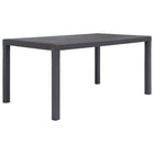 Garden table 150x90x72 cm Poly Rattan-look plastic brown