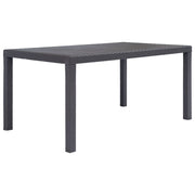 Tuintafel 150x90x72 cm kunststof bruin rattan-look