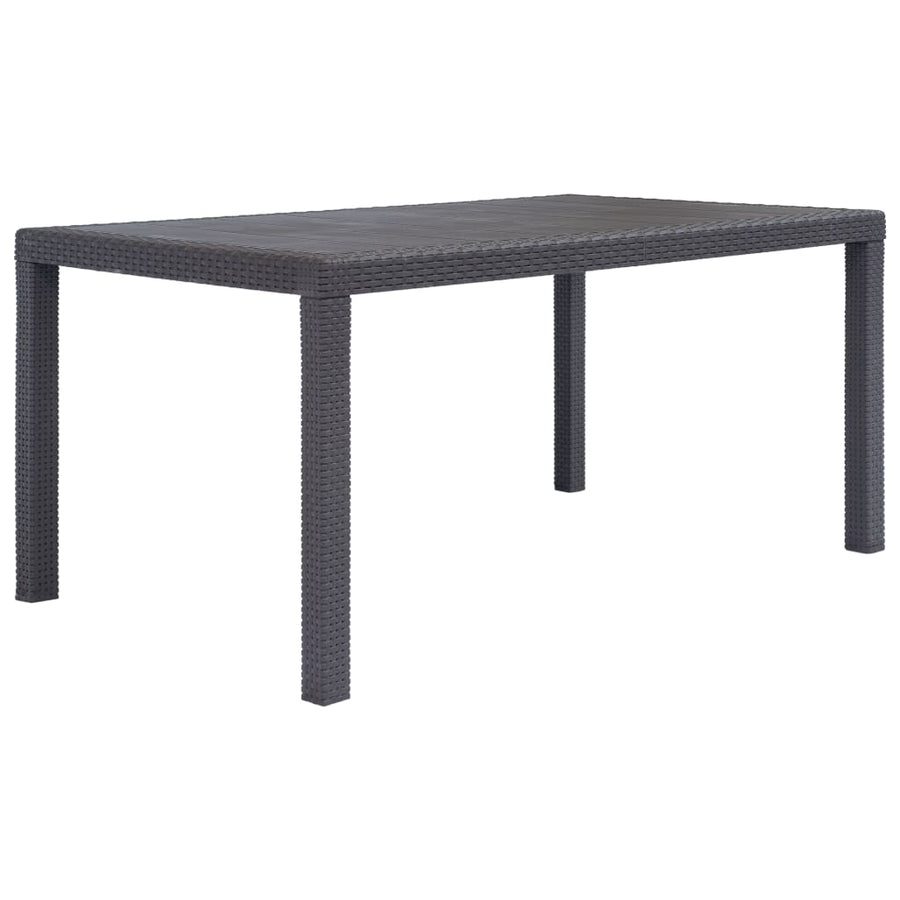 Tuintafel Rattan-Look Kunststof 150 x 90 x 72 cm Bruin