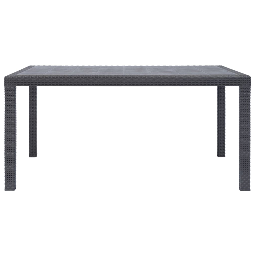 Tuintafel Rattan-Look Kunststof 150 x 90 x 72 cm Bruin