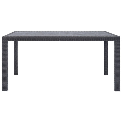 Tuintafel Rattan-Look Kunststof 150 x 90 x 72 cm Bruin