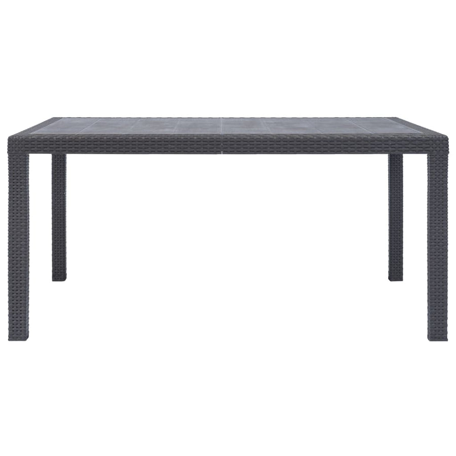 Tuintafel Rattan-Look Kunststof 150 x 90 x 72 cm Bruin