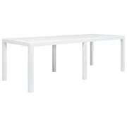 Tuintafel 220x90x72 cm kunststof wit