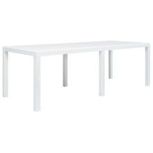 Tuintafel Rattan-Look Kunststof 220 x 90 x 72 cm Wit