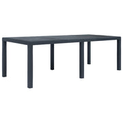 Tuintafel 220x90x72 cm kunststof antraciet